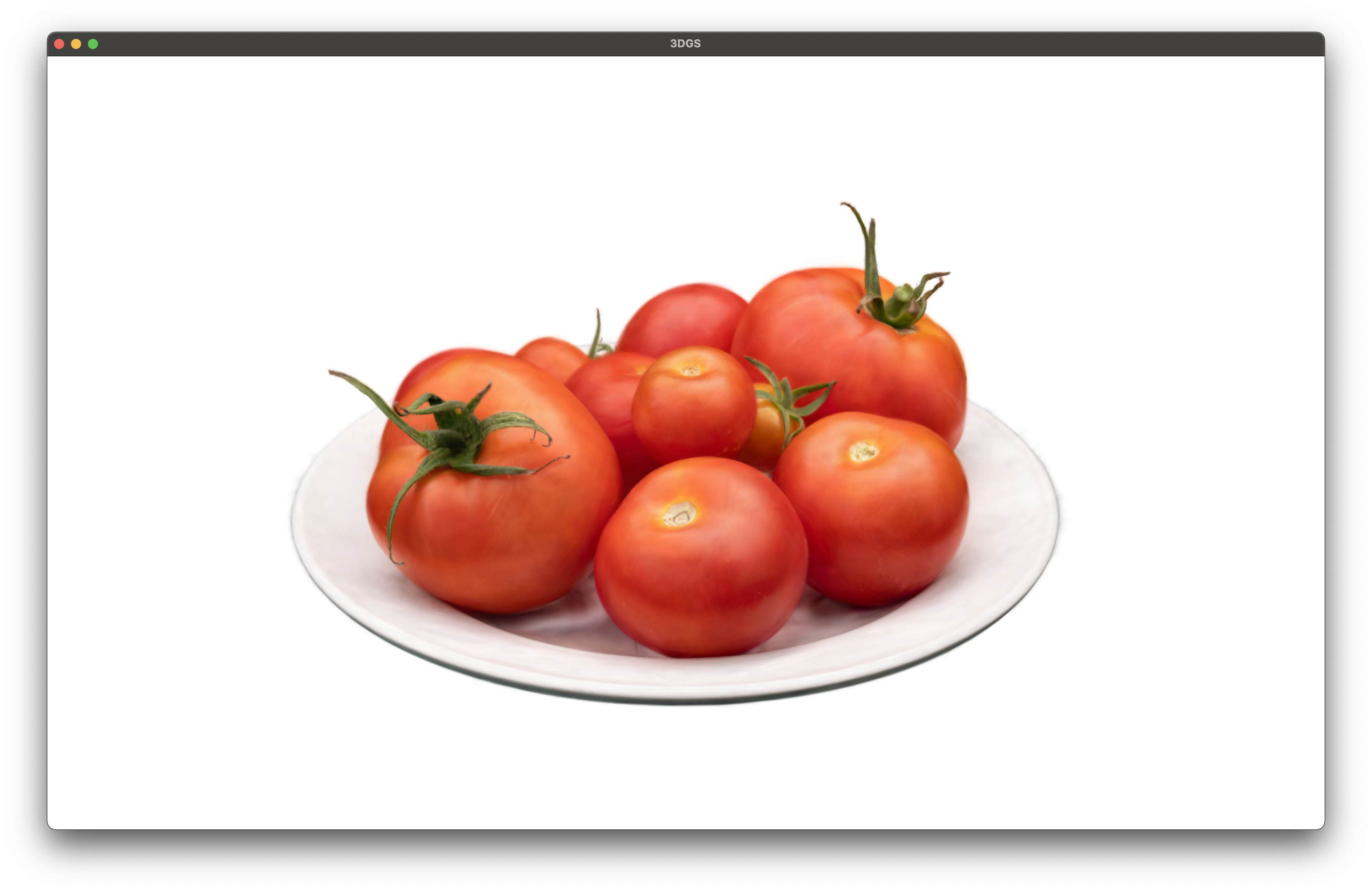 3D Gaussian splatting render of tomatoes